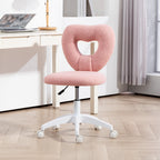 Schreibtischstuhl, B¨¹rostuhl, Herzf?rmige R¨¹ckenlehne, gepolstert, Rosa