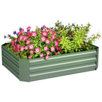 Hochbeet aus verzinktem Stahl, Gartenbeet, Pflanzkasten f¨¹r Garten, Blumenkasten, 120 x 90 x 30 cm, Dunkelgr¨¹n