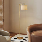 LED Stehlampe Stufenlos Dimmbar mit Fußschalter Timer Gold