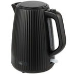 Elektrischer Wasserkocher, 1,7L, Schnellkochfunktion, 2200W, mit herausnehmbarem Kalkfilter, Abschaltautomatik, Schwarz