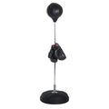 Box-Set mit Punchingball, höhenverstellbar, inkl. Boxhandschuhe, 126-144cm, Schwarz