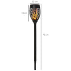  Gartenbeleuchtung 4 Stück Solar LED Warmweiß Gartenstrahler mit Erdspieß Stecker IP44 Wasserdichter Gartenleuchte Solar Gartenlampe für Draußen Garten Rasen, Hof