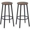 Barhocker-Set aus 2 Barstühlen im Industrial Design, Metallrahmen, Fußstütze, 42 x 42 x 65 cm