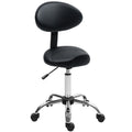 Rollhocker höhenverstellbar mit Rückenlehne Drehhocker 83-98 cm Arbeitshocker 360° drehbar für Büro Salon