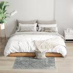 Teppich Wohnzimmerteppich im Modern Stil, waschbar Fl?chenteppich 150 x 80 cm Dunkelgrau