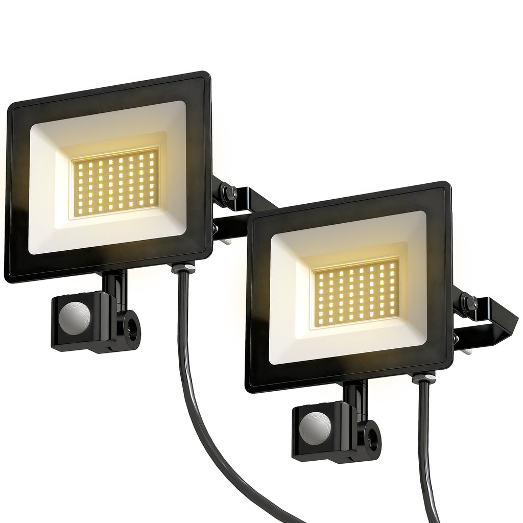 50W Arbeitslampe, verstellbar, 3 Modi, Aluminium, flexibel einsetzbar, Schwarz