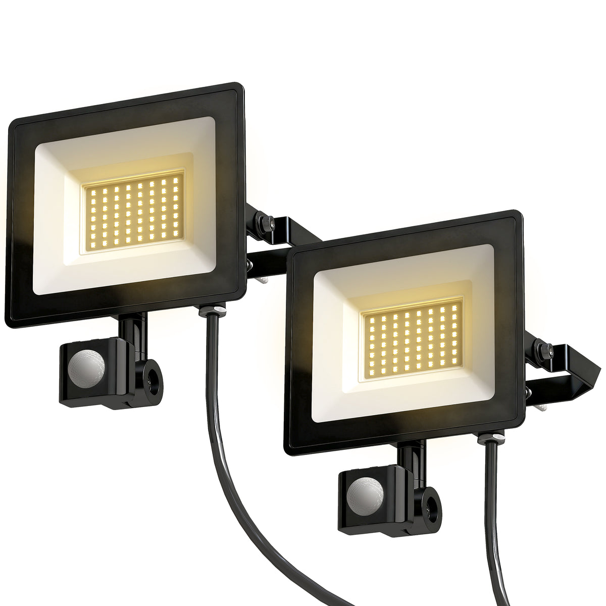 50W Arbeitslampe, verstellbar, 3 Modi, Aluminium, flexibel einsetzbar, Schwarz