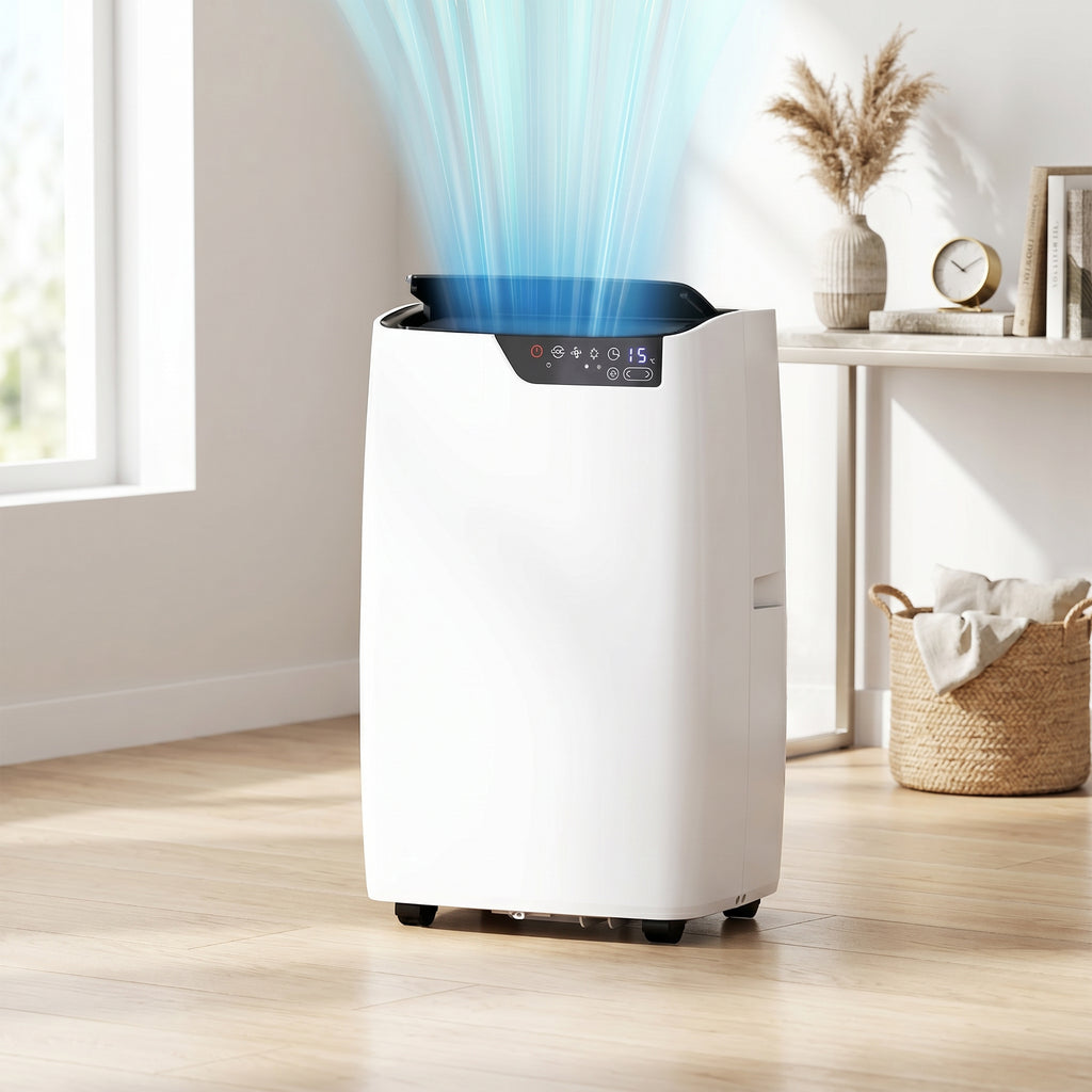 Tragbare Klimaanlage 12000 BTU, Klimagerät mit Kühl-, Entfeuchtungs-, Ventilator- , Schlafmodus, WiFi Sprachsteuerung
