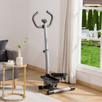 Stepper Heimtrainer für Zuhause mit LCD-Bildschirm einstellbare Geschwindigkeit Metall ABS 55 x 53 x 118-128 cm