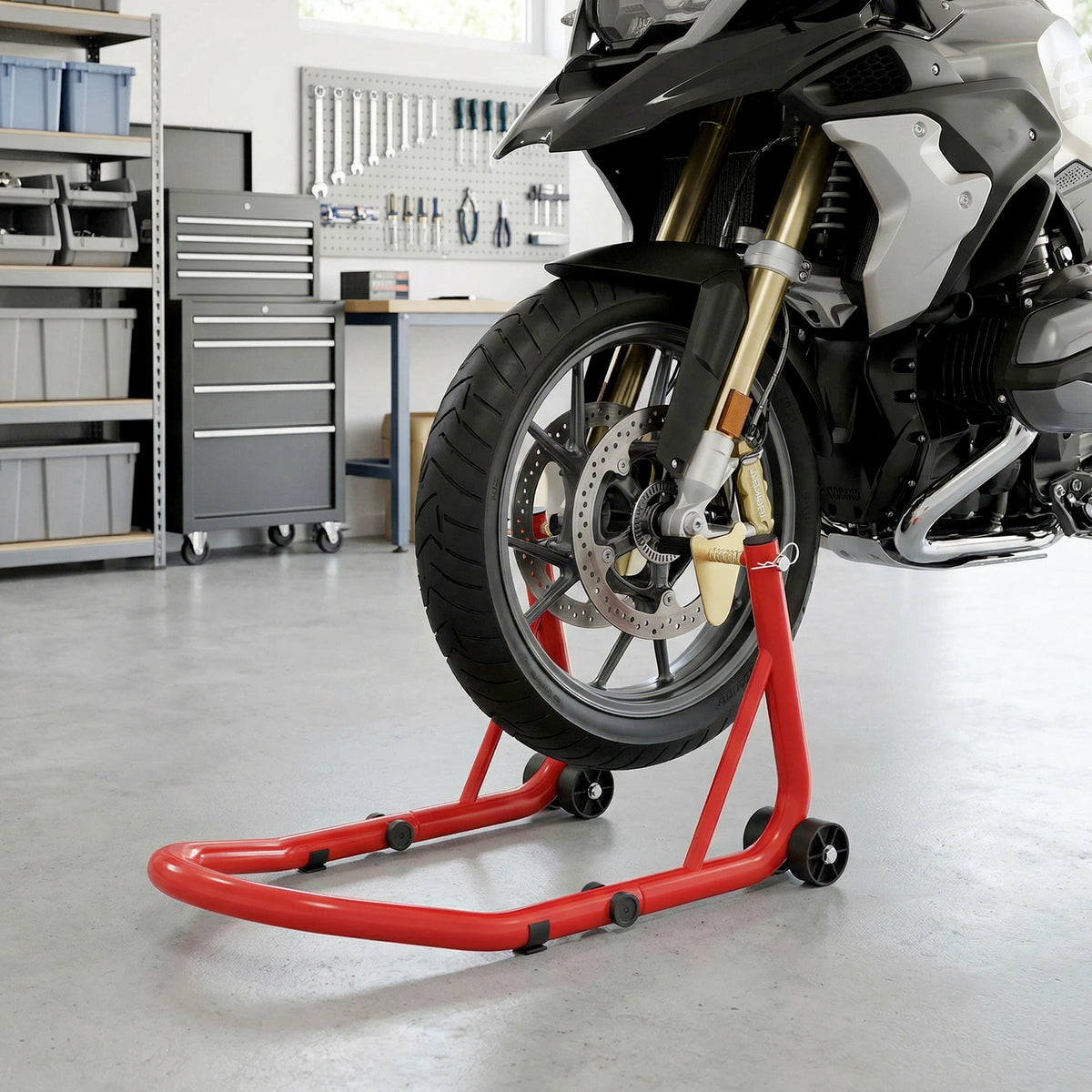Motorradst?nder vorne Montagest?nder Motorradheber bis 544 kg Stahl Rot
