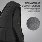 Gewichtsweste 10 KG verstellbare Trainingsweste mit herausnehmenbar Gewichten Schwarz
