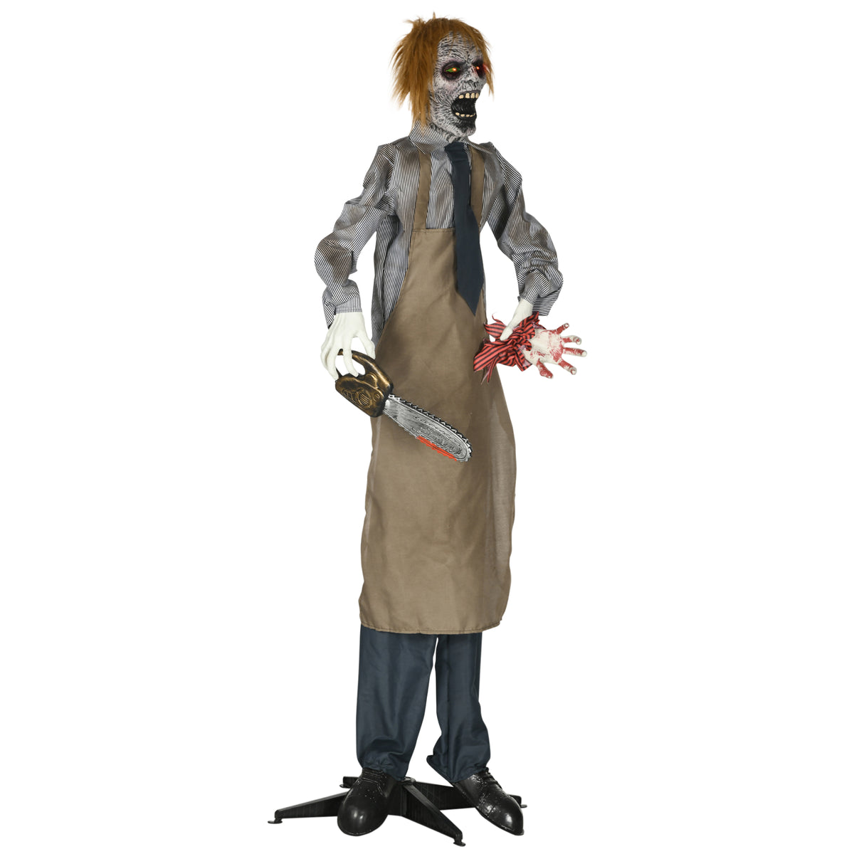 Halloweendeko, Kettensägenmörder, beweglich, Motorsägensound, Schaltautomatik, 1,70 m