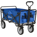  Bollerwagen Handwagen mit faltbar Bremsen Verstellbarem Griff Transportwagen 68 KG Belastbar, Strandwagen Gartenwagen für Strand Garten Einkauf Shopping
