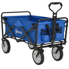  Bollerwagen Handwagen mit faltbar Bremsen Verstellbarem Griff Transportwagen 68 KG Belastbar, Strandwagen Gartenwagen für Strand Garten Einkauf Shopping