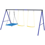 Schaukelset f¨¹r 3 Kinder, 120 kg Belastbarkeit, Outdoor-Schaukeln, Bunt
