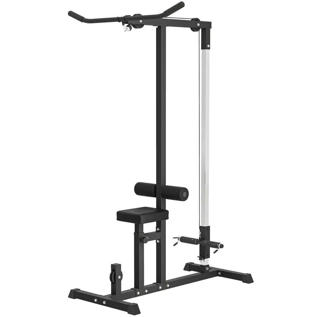 Exercise Pulley Machine Power Tower with Adjustable Seat Cable Positions