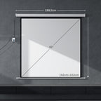 Beamer Leinwand 189,5 x 189,5 cm 92 Zoll 1:1 HD 4K Rollo-Leinwand für Heimkino für Heimkino Büro-Präsentationen