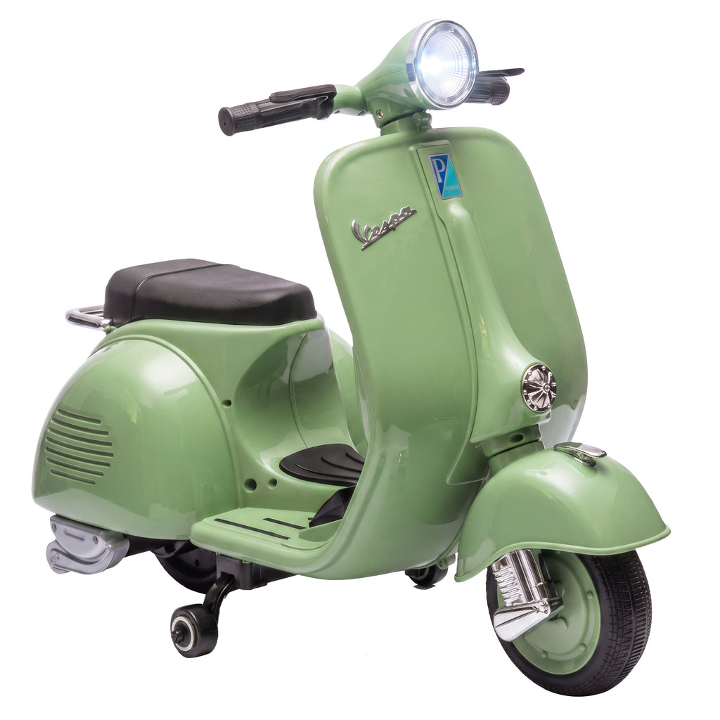 Elektro Motorrad Kinder VESPA 6V Elektromotorrad Lithium-Akku Grün