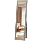 Full Length Mirror, 37 x 157 cm, Hanging or Freestanding, Rectangular Full Body Mirror for Living Room, Bedroom, Grey