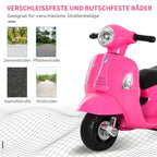 Elektro Motorrad Kinder 6V Elektromotorrad mit Stützrädern, Scheinwerfer, Hupe 3km/h für 1,5-3 Jahren, Rosa