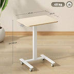 68-108cm Height Adjustable Work Desk - Wood-Effect/White