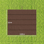 Retractable Pergola Cover, 2.55 x 2.5 m Replacement Canopy Fabric for 3 x 3 m Frame, Roof Top Only, Brown