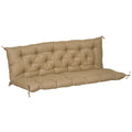 3 Sitzer Bankauflage 150x98x8 cm Bankkissen mit B?ndern, Bankpolster f¨¹r Gartenm?bel Hollywoodschaukel, Khaki