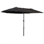 4.6m Double Garden Parasol - Black