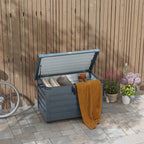 Outdoor Aufbewahrungsbox Gartenbox Kissenbox, wetterbest?ndig, 4 Rollen, 100 cm x 62 cm x 65 cm, Dunkelgrau