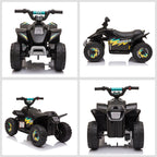 Kinder Quad Elektro 6V Kinderquad mit Vorwärts-, Rückwärtsfunktion für Kinder 1,5-3 Jahre bis 20 kg Schwarz