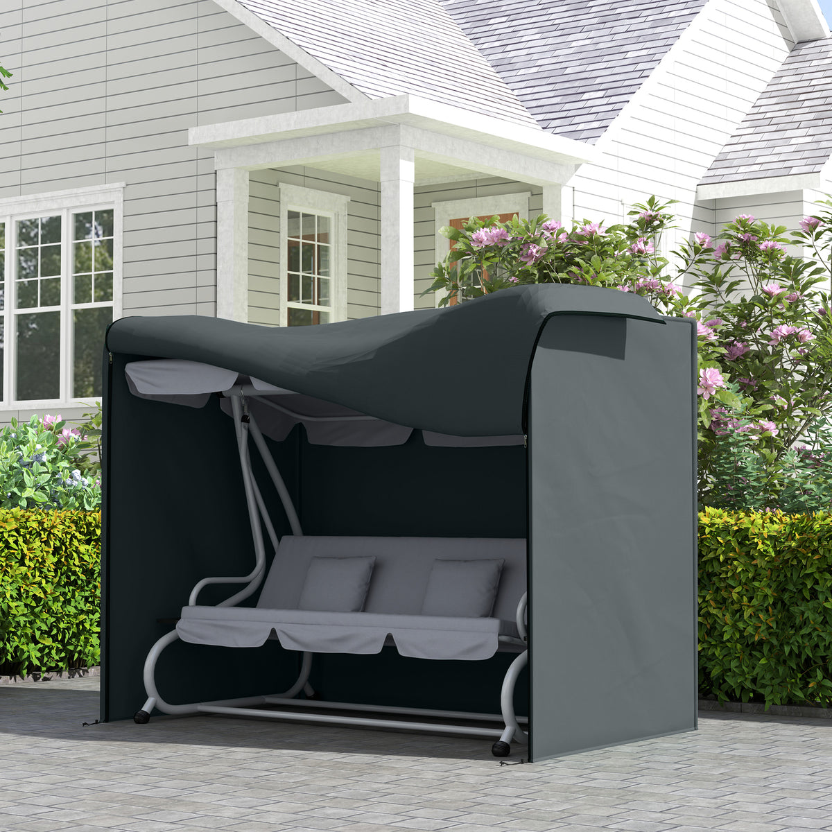 220 x 125cm Three-Seater Swing Chair Protective Cover - Grey