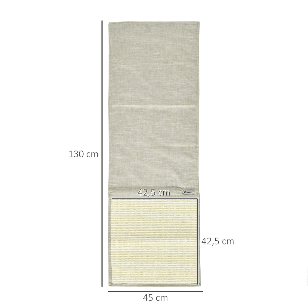  Kratzmatte Katze 2er Set 130 x 45 cm Sisal Kratzbrett Katzenkratzbretter Katzenkratzmatte Kratzschutz für Sofa Möbel Tür Beige+Grau