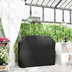 147 x 61cm Plastic Coated Protective Grill Cover - Black