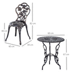 Gartenmöbel für 2 Personen Gartenset Sitzgruppe Balkonset Balkonmöbel Set Garnitur Tisch Stuhl Bronze