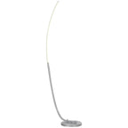 LED-Flurlampe mit anpassbarer Helligkeit, Moderne Stehlampe mit Fußschalter für Schlafzimmer, Wohnzimmer, Silber