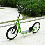 Scooter für Kinder Kinderroller Tretroller mit verstellbarem Lenker, großen Rädern und Handbremse Kickscooter 16 Zoll Cityroller für Jungen und Mädchen ab 5 Jahre Metall Grün