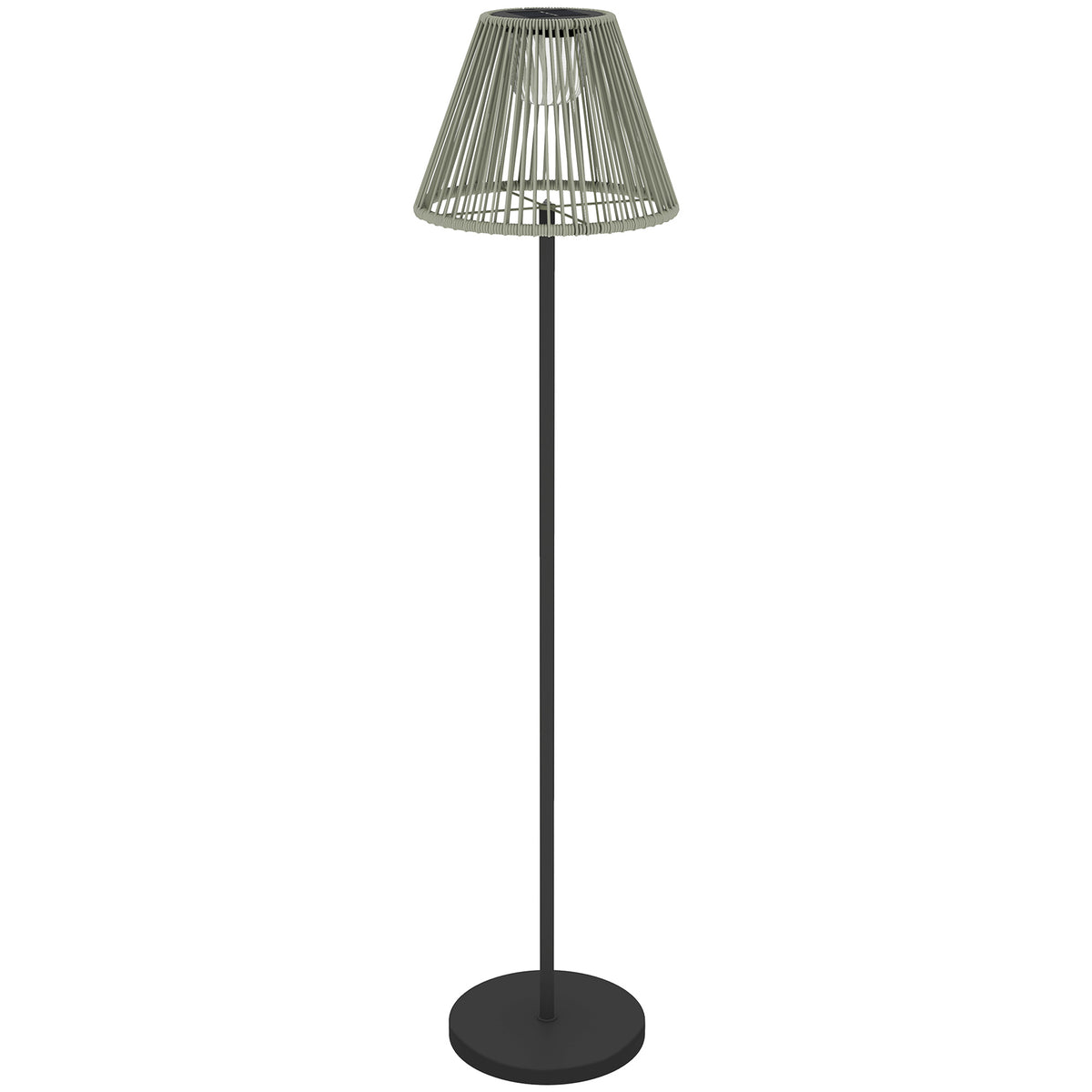 Solar Stehlampe Rattan Solarlampen mit Lichtsensor 25 LED-Lichte Solarleuchte im Boho-Stil Ø33 x 135 cm