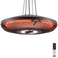 Infrarot Heizstrahler Hängend 2000W Carbonfaser Deckenheizstrahler mit LED-Beleuchtung Touch & Fernbedienung 2 Heizstufe