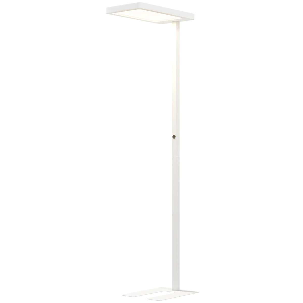 LED-Stehlampe, augenschonendes Licht, Bodenlampe mit Fernbedienung, anpassbare Helligkeit, Kunststoff, Metall, Weiß