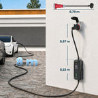 Mobile Wallbox 11kW 8m Typ 2 CEE 6–16A auf Typ 2 IP65 für EV PHEV