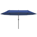 4.6m Double Garden Parasol - Blue