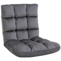 Sessel G?stematratze Bodensessel, verstellbare R¨¹ckenlehne, Velouroptik, 55 cm x 71 cm x 53,5 cm, Grau