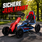 Kinder Elektro Gokart 12 V 3-5km/h Go Kart für 3-8 Jahre, Rot