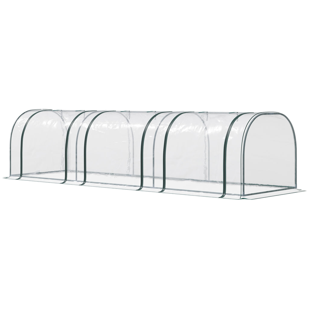 350 x 100 cm Low Tunnel Greenhouse - Clear
