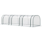 350 x 100 cm Low Tunnel Greenhouse - Clear