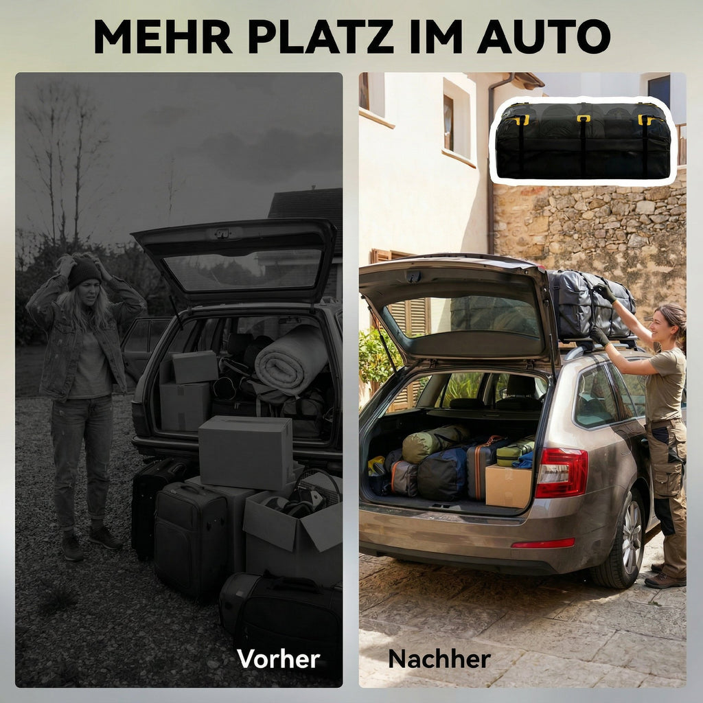 Auto Dachbox 21 Kubikfuß Faltbar Wasserdicht für Fahrzeuge