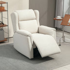 Relaxsessel, Verstellbarer Polstersessel mit Fußstütze, 160° neigbar, Leinenoptik, schneller Aufbau, Beige