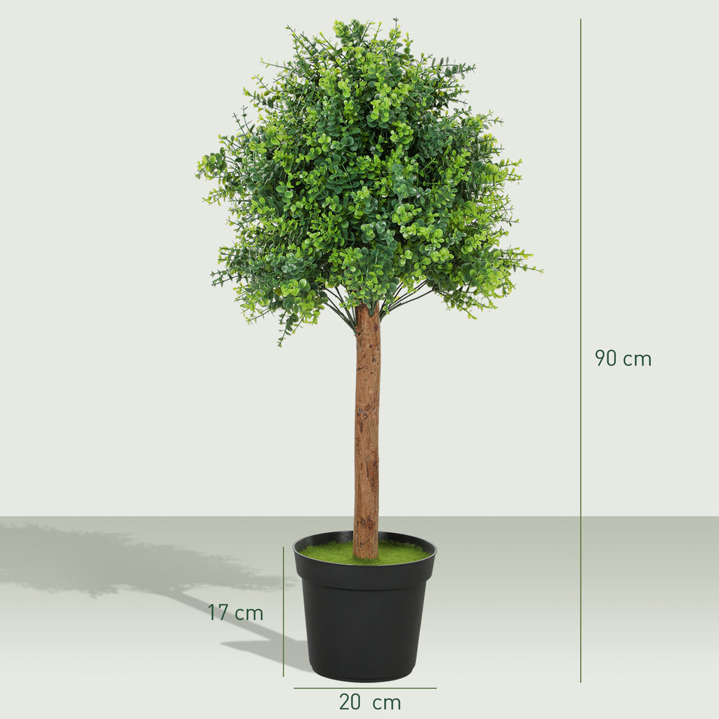K¨¹nstliche Buchsbaum 90cm Kunstpflanze, Plastik K¨¹nstliche Pflanzen im Topf f¨¹r Wohnzimmer