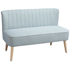 2-Sitzer Sofa, weiche Polsterung, pflegeleichter Bezug, bis 150 kg, 117 x 56,5 x 77 cm, Hellgrün