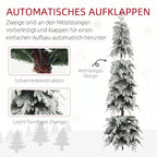 7ft Snow-Covered Unlit Artificial Christmas Tree